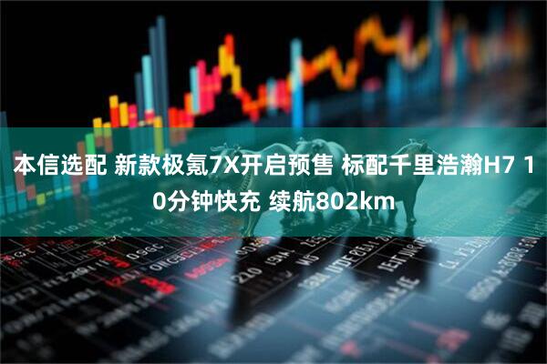 本信选配 新款极氪7X开启预售 标配千里浩瀚H7 10分钟快充 续航802km